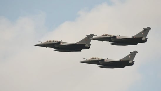 Induction ceremony of the second squadron of Rafale fighter aircraft at the Hasimara airbase in Alipurduar. (ANI File Photo)