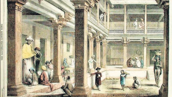 On October 6, 2021, the Deccan College and Postgraduate research Institute in Pune concluded its celebrations of it bicentennial year with great fanfare. This third oldest college in India was established on October 6, 1821 as Hindoo College, part of an initiative undertaken by the Bombay Presidency Governor, Mt Stuart Elphistone. The Hindoo School at Vishrambaug wada as it appeared in the ‘Illustrated London News’ in 1859. (Saili Datar/HT PHOTO)