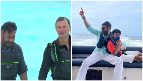 Bear Grylls and Ajay Devgn recently shot for Into The Wild. Bear Grylls and Ajay Devgn recently shot for Into The Wild.
