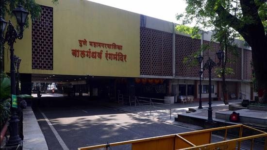 Theatres and auditoriums are set to reopen in Pune city and the state from October 22. (In pic) The Balgandharva Rang Mandir in Pune. (Rahul Raut/HT Photo)