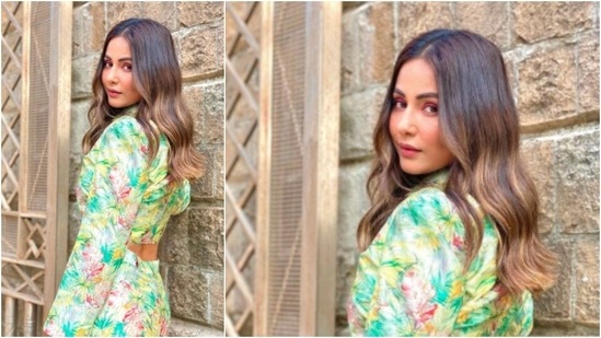 Hina Khan shows how to style cropped jackets with cropped pants in her latest Instagram post.(Instagram/@realhinakhan)
