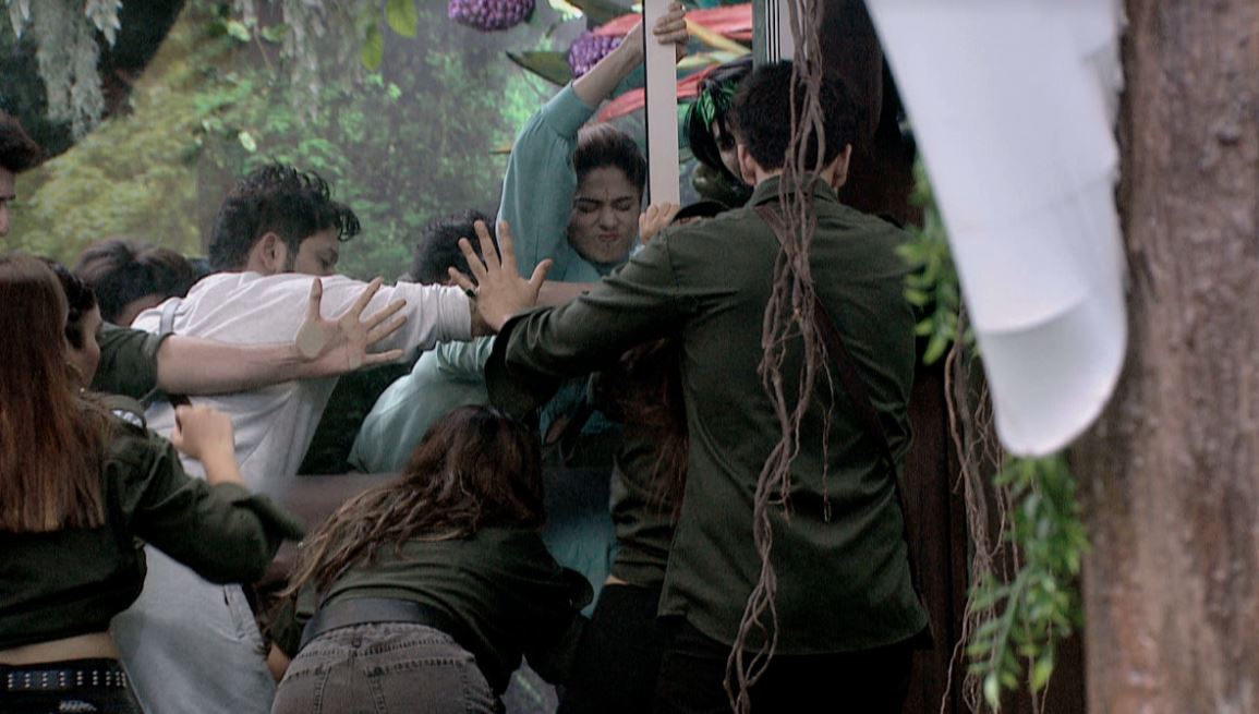 Shamita Shetty during the task.