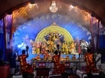Many photos have been circulated on social media of the attacks on Durga Puja pandal in Bangladesh. We have not reproduced those photos keeping in mind the sensitivity of the issue.(Representative Photo/AFP) Many photos have been circulated on social media of the attacks on Durga Puja pandal in Bangladesh. We have not reproduced those photos keeping in mind the sensitivity of the issue.(Representative Photo/AFP)
