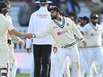 Virat Kohli shake hands with James Anderson Virat Kohli shake hands with James Anderson