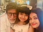 Amitabh Bachchan and Aishwarya Rai with her daughter Aaradhya. Amitabh Bachchan and Aishwarya Rai with her daughter Aaradhya.