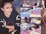 Soha Ali Khan makes ‘dull’ workout fun with twist to skipping, pushups exercises(Instagram/sakpataudi) Soha Ali Khan makes ‘dull’ workout fun with twist to skipping, pushups exercises(Instagram/sakpataudi)