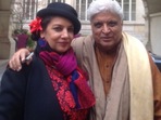 Shabana Azmi with Javed Akhtar. Shabana Azmi with Javed Akhtar.