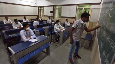 The CBSE exam will be held in two parts this year. (Raj K Raj/HT Photo)