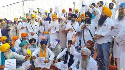 Members of Sikh organisations protest at Kotkapura on the sixth anniversary of the Behbal Kalan firing that left two men dead in October 2015. Members of Sikh organisations protest at Kotkapura on the sixth anniversary of the Behbal Kalan firing that left two men dead in October 2015.