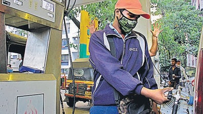 After a break of two days, fuel prices in the city rose again, with a litre of diesel now at  ₹99.36 in Pune on Thursday. On Thursday, a litre of petrol cost  ₹110.25, while CNG now costs  ₹62.10 per kg in Pune. (In pic) A worker filling CNG in a vehicle at CNG pumping station behind Bharati Vidyapeeth in Pune. (Ravindra Joshi/HT PHOTO)