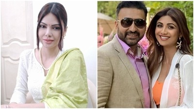 Sherlyn Chopra calls press conference at the Juhu Police Station