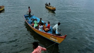 A file photo of fishermen at Port Blair, the capital of Andaman and Nicobar Islands. Tribes living on these islands were covered under the study (Image used only for representative purpose) A file photo of fishermen at Port Blair, the capital of Andaman and Nicobar Islands. Tribes living on these islands were covered under the study (Image used only for representative purpose)