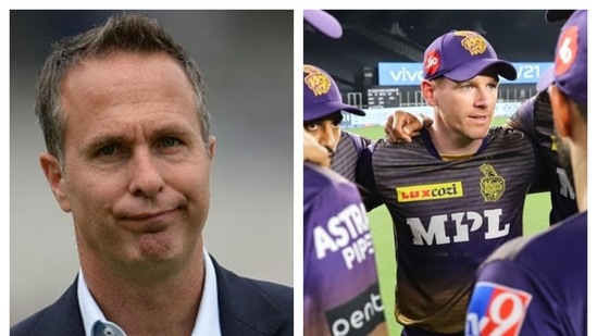 File image of Michael Vaughan and Eoin Morgan.(File) File image of Michael Vaughan and Eoin Morgan.(File)