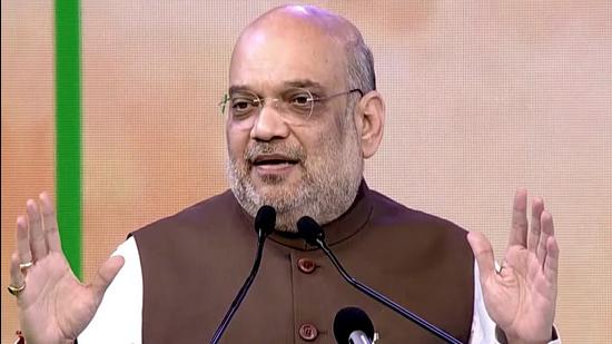 Amit Shah is in Goa to lay the foundation stone for the Goa campus of the National Forensic Science University which he said will help staff forensic labs across the country ten years from now. (ANI PHOTO.)