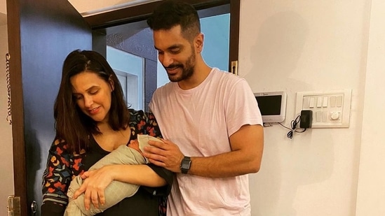 Neha Dhupia and Angad Bedi welcomed their second baby, a son, earlier this month. 