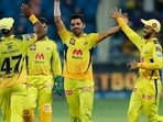 Deepak Chahar celebrates after dismissing Shubman Gill in IPL 2021 final. (IPL) Deepak Chahar celebrates after dismissing Shubman Gill in IPL 2021 final. (IPL)