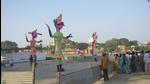 Small Ravan effigies at Ghantaghar Ramlila Maidan in Ghaziabad on Friday. (Sakib Ali / HT) Small Ravan effigies at Ghantaghar Ramlila Maidan in Ghaziabad on Friday. (Sakib Ali / HT)