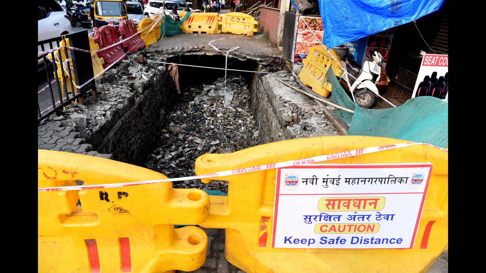 Navi Mumbai’s Turbhe residents demand reconstruction of pavements