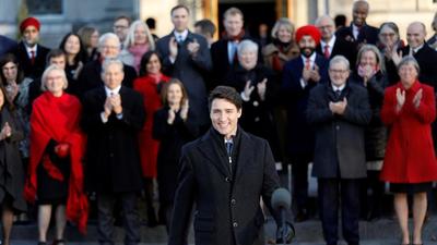 Canada's Prime Minister Justin Trudeau with his new cabinet at Rideau Hall in Ottawa back in November 20, 2019. Four Indo-Canadians are likely to be part of the 2021 Canada cabinet. (REUTERS/File) Canada's Prime Minister Justin Trudeau with his new cabinet at Rideau Hall in Ottawa back in November 20, 2019. Four Indo-Canadians are likely to be part of the 2021 Canada cabinet. (REUTERS/File)
