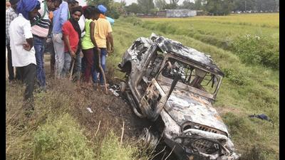 The protesting farmers had claimed that shots were fired by the minister’s son Ashish Mishra, the main accused, at the site of incident. (Pic representation) The protesting farmers had claimed that shots were fired by the minister’s son Ashish Mishra, the main accused, at the site of incident. (Pic representation)