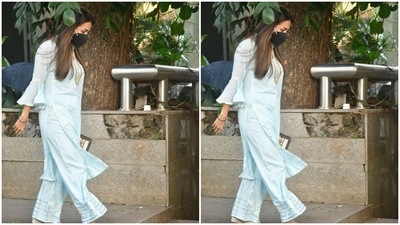 Malaika Arora was clicked in Mumbai on Friday, in a beautiful traditional ensemble. (HT Photos/Varinder Chawla) Malaika Arora was clicked in Mumbai on Friday, in a beautiful traditional ensemble. (HT Photos/Varinder Chawla)