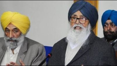 Shiromani Akali Dal patriarch and former Punjab chief minister Parkash Singh Badal.