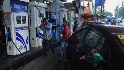 On Thursday, one litre of petrol was priced at ₹110.75, while a litre of diesel was available at ₹101.40 in Mumbai. (HT PHOTO) On Thursday, one litre of petrol was priced at ₹110.75, while a litre of diesel was available at ₹101.40 in Mumbai. (HT PHOTO)