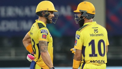 Moeen Ali (37*) and du Plessis stitched a crucial 68-run stand in just 6.3 overs (BCCI/IPL)