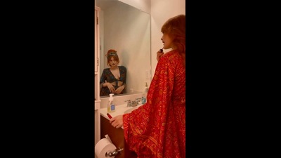 The image is taken from the spooky Halloween video. (Instagram/@emilyriboflavin)