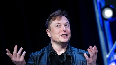 Elon Musk, the founder of SpaceX, speaks during the Satellite 2020 at the Washington Convention Center in Washington, DC.&nbsp; (AFP)