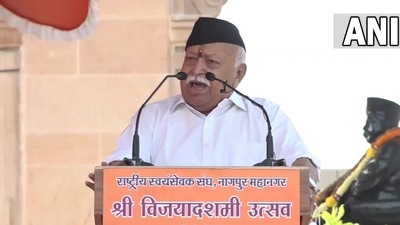 The Vijay Dashami address of the RSS chief is considered the most important event for the Rashtriya Swayamsevak Sangh. (ANI Photo) The Vijay Dashami address of the RSS chief is considered the most important event for the Rashtriya Swayamsevak Sangh. (ANI Photo)