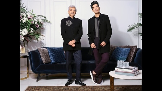 Darshan Mehta, President & CEO Reliance Brands Limited, and Designer Manish Malhotra. (Prasad Naik)