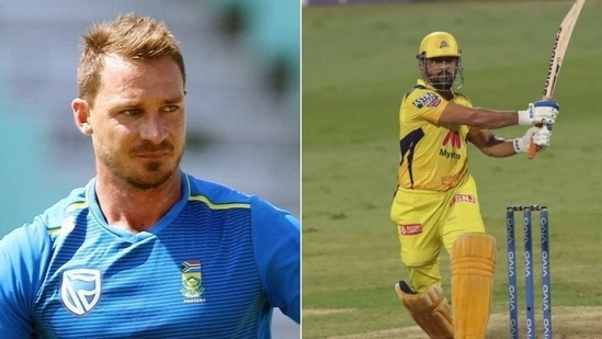 Dale Steyn (R) speaks about MS Dhoni's form in IPL 2021(HT Collage)