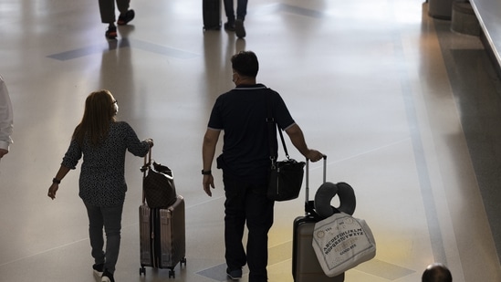 The Nov. 8 date applies to a change in air travel rules, as well as an opening along land borders with Canada and Mexico announced earlier this week.(Bloomberg) The Nov. 8 date applies to a change in air travel rules, as well as an opening along land borders with Canada and Mexico announced earlier this week.(Bloomberg)