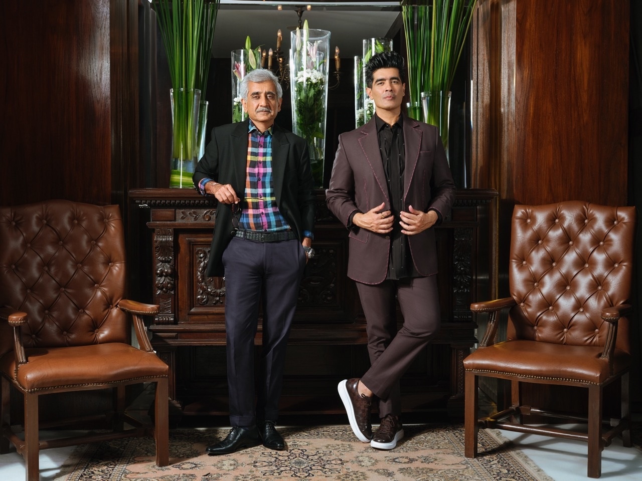 Darshan Mehta, President & CEO Reliance Brands Limited, and Designer Manish Malhotra. (Prasad Naik)