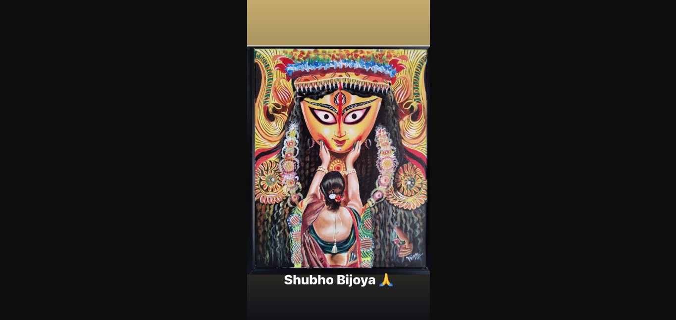 Smriti Irani shared the Subho Bijoya related post about an hour ago. (Instagram/@smritiiraniofficial)