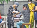 A decrease of 2,046 cases was recorded in the active Covid-19 caseload in the last 24 hours, the data showed.(HT Photo) A decrease of 2,046 cases was recorded in the active Covid-19 caseload in the last 24 hours, the data showed.(HT Photo)