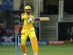 MS Dhoni hitting the winnings runs against Delhi Capitals. (IPLT20) MS Dhoni hitting the winnings runs against Delhi Capitals. (IPLT20)