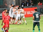India beat Nepal 3-0 to win SAAF Championship for 8th time, Chhetri equals Messi with 80 goals(TWITTER)