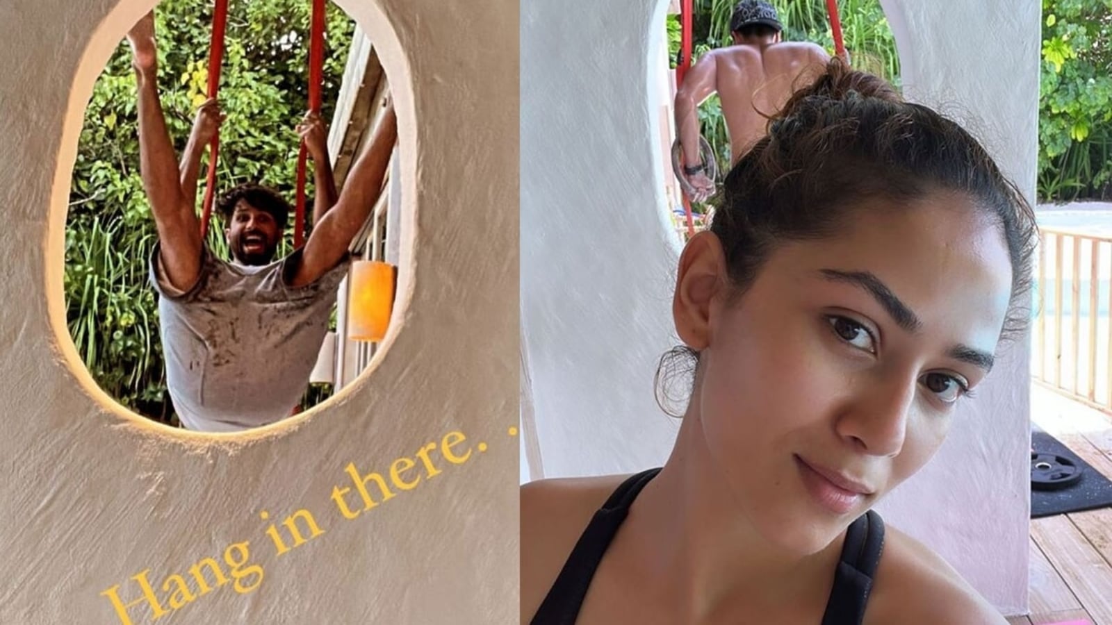 Shahid Kapoor photobombs Mira Rajput's workout selfie from Maldives