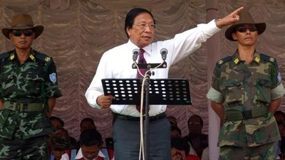 File photo: NSCN-IM leader Thuingaleng Muivah with others. (Sourced photo) File photo: NSCN-IM leader Thuingaleng Muivah with others. (Sourced photo)