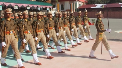 Newly commissioned officers of ITBP marching a passing out parade at ITBP campus in Mussoorie, India. (HT Photo / File) Newly commissioned officers of ITBP marching a passing out parade at ITBP campus in Mussoorie, India. (HT Photo / File)