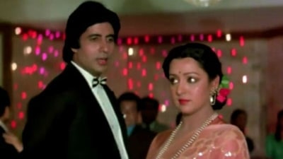 Amitabh Bachchan and Hema Malini came together in the 1982 film Satte Pe Satta. The song Dilbar Mere from the film continues to be popular even today. Amitabh Bachchan and Hema Malini came together in the 1982 film Satte Pe Satta. The song Dilbar Mere from the film continues to be popular even today. 