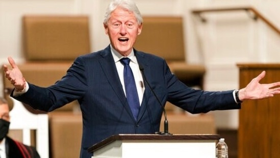 Bill Clinton, 75, was admitted on Tuesday with an infection unrelated to Covid-19(AP)