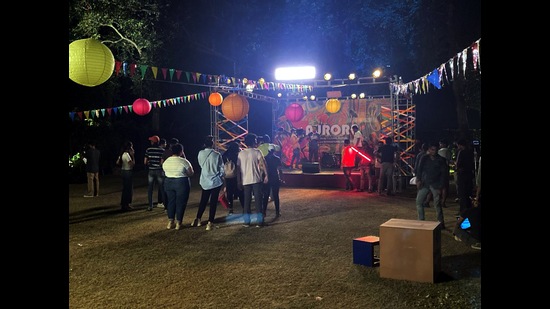A grab from a video shooting taking place at Jamia campus, as share on Instagram by one of the students. (Photo: Arbab Ali) A grab from a video shooting taking place at Jamia campus, as share on Instagram by one of the students. (Photo: Arbab Ali)
