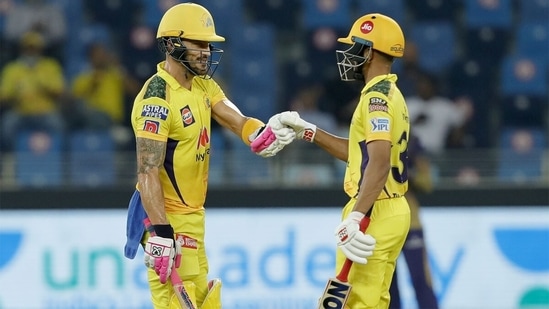 Faf du Plessis and Ruturaj Gaikwad. (IPL/Twitter) Faf du Plessis and Ruturaj Gaikwad. (IPL/Twitter)
