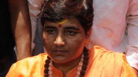 Pragya Singh Thakur, who is known for making contentious remarks, was seen playing garba a few days back during the Navratri festival. (HT file photo)
