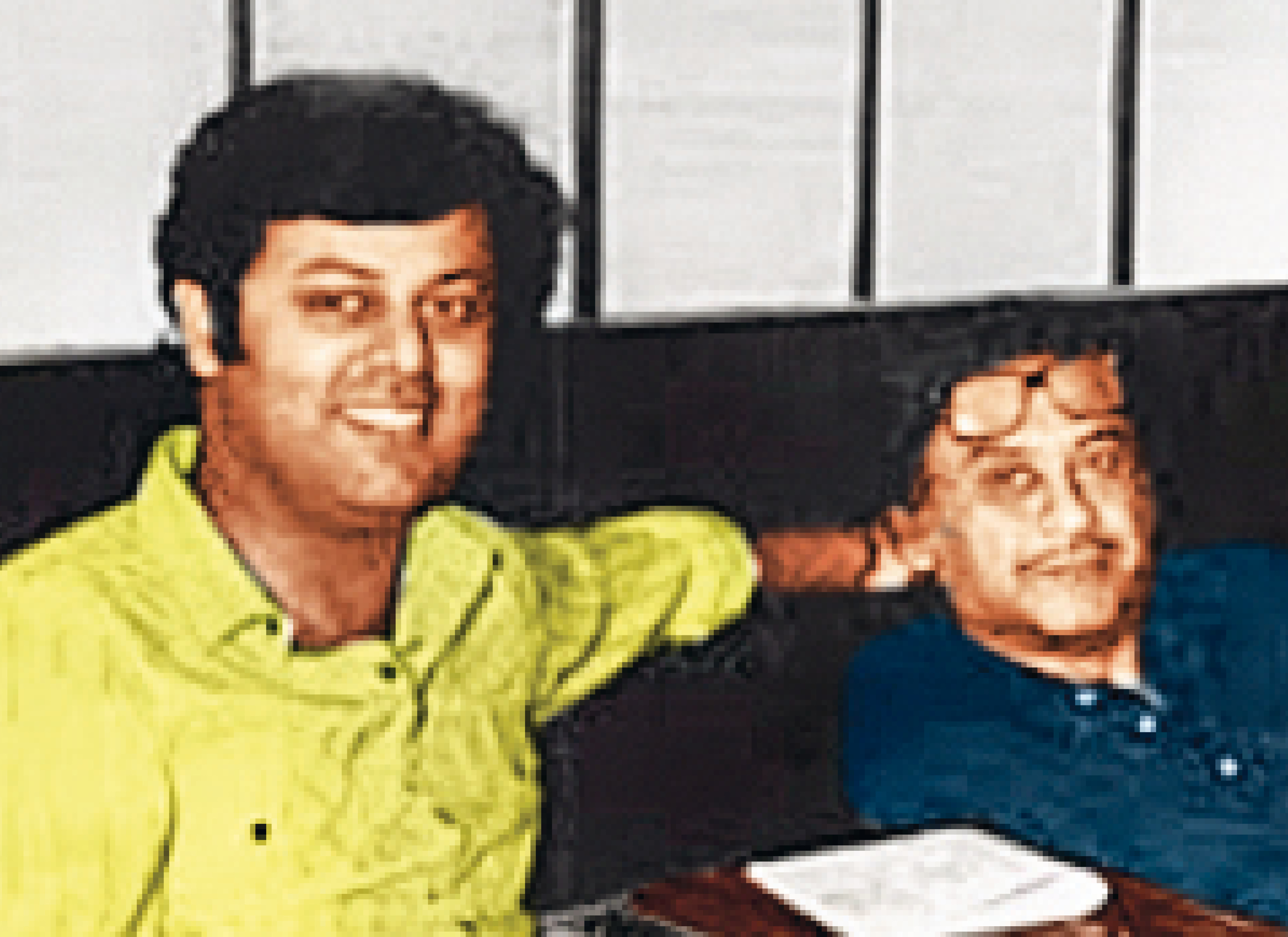 With Kishore Kumar at a recording of the GP Sippy production Ahsaas With Kishore Kumar at a recording of the GP Sippy production Ahsaas