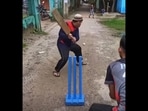 The image taken from the video shows the kid bowling.(Screengrab) The image taken from the video shows the kid bowling.(Screengrab)