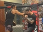 Prateik Babbar’s Boxing fight with fitness coach is not for the faint-hearted(Instagram/_prat) Prateik Babbar’s Boxing fight with fitness coach is not for the faint-hearted(Instagram/_prat)